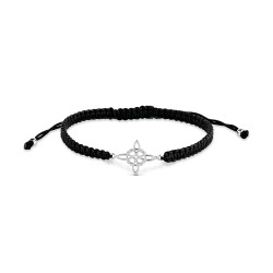 14mm witch knot knotted black thread bracelet
