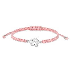 My Pet pink thread knotted bracelet with 12 mm footprint