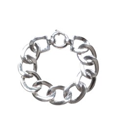 Bracelet argent galvanoplastie ovale 20 mm et 21 cm