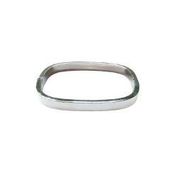 5 x 65 mm flat rectangular silver bracelet