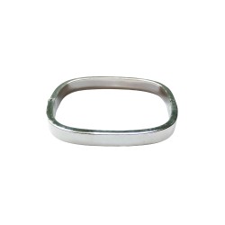 7 x 65 mm flat rectangular silver bracelet