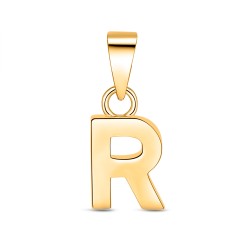 Pendentif initiale R plaqué argent 11 mm