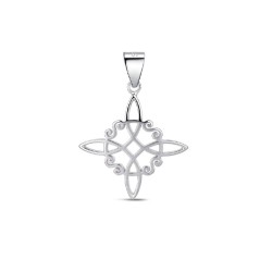 Witch knot silver pendant 20 mm