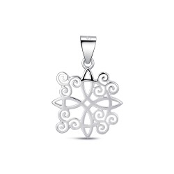 Witch knot silver pendant 16 mm