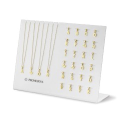 Plain silver plated initials pack 24 pendants + 6 chains...