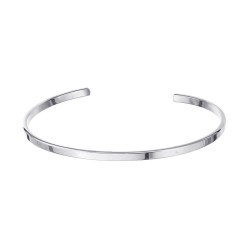 3 x 65mm flat open silver bracelet
