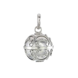 14 mm angel caller silver pendant