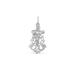 Silver sailor cross pendant with Christ 20 mm