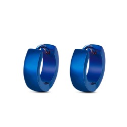 9 x 4 mm hoop blue steel earring