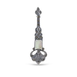 Combined silver and Marcasite brooch 58 mm