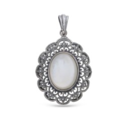 Combined silver and Marcasite pendant 36 mm