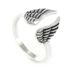 Ring Top Trend Rhodium Plated Silver Fine Open Oxidized...