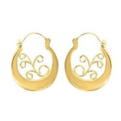 Canarian Hoop Earring Size M 28 x 24 mm Plated