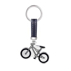 Happy steel bicycle keychain