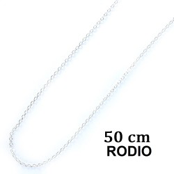 2mm 50cm Enforced Rhodium Plated Silver Chain