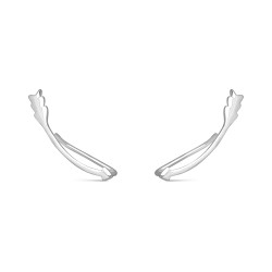 Arrow Trend Smooth Rhodium-Plated Silver Climber Earring