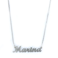 My Name Marina Pendant With Chain