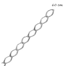 Rhombus Silver Chain 60 Cm