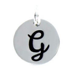 Pendant Letters With Soul G Enamel On 14 Mm Disc