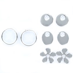 Interchangeable Oval And Disc Flower 14mm Wire Hoop...