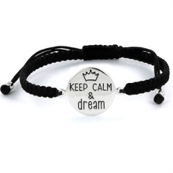 My Passion Keep Calm And Dream Macrame Bracelet With 18mm...