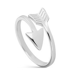 Ring Top Trend Silver Rhodium Plated Fine Open Arrow