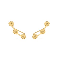 Daisy plated silver climber trend earring