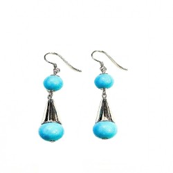 Blue canarian dairy rhodium plated silver earring 8 and 6...