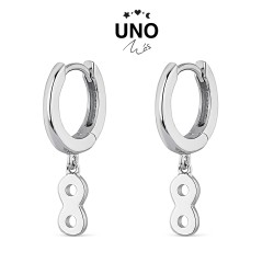 Uno Mas Hoop Earring 12mm With Infinity Dangling