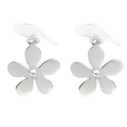 Silver Earring Flower With...