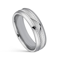 Amore confort Alliance In Rhodium Plated Silver And...