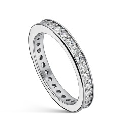 Amore Alliance In Silver And Full Zirconia In Brilliant...