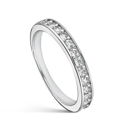 Amore Wedding Ring In Silver And Medium Zirconia In...