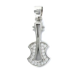 Silver Pendant With Micro Pavé Zircons In The Shape Of A...