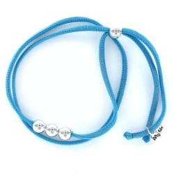 My Life Blue Elastic Silk Bracelet Convertible In...